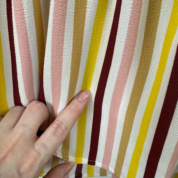 Lane Bryant Womens V-Neck Smock Waist Short Sleeve Top Sz 18 | Lightweight Flowy - Picture 7 of 16